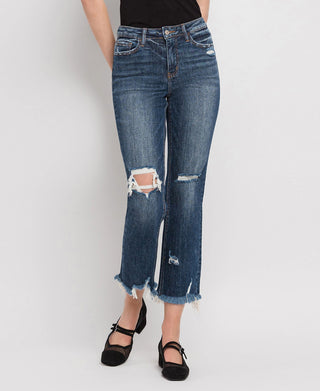 High Rise Crop Straight Jean