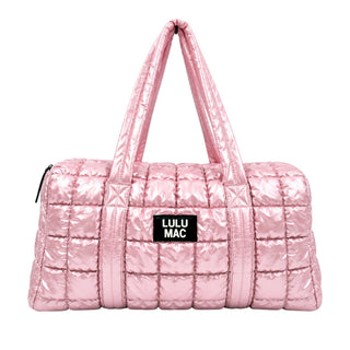 Lulu Mac PUFFER METALLIC DUFFLE BAG - ROSE GOLD