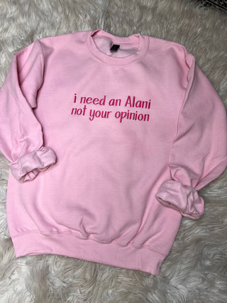 Embroidered Opinion Crewneck Sweatshirt