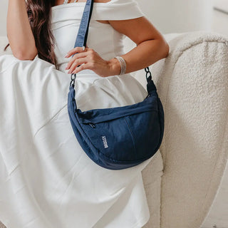 Navy  Crescent Bag