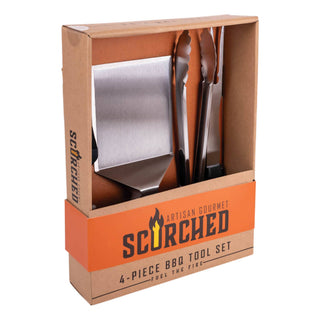 Scorched 4-Piece BBQ Tool Set