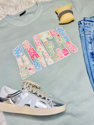 Floral Amen Tee