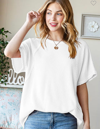 Ivory Urban Ribbed Top