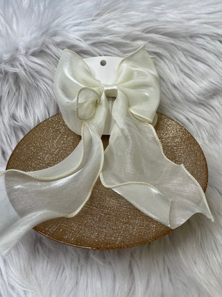 White Ribbon Bow