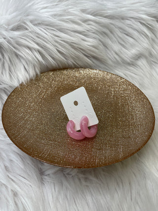 Small Pink Hoops