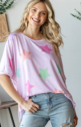 Baby Pink Multi Star Top