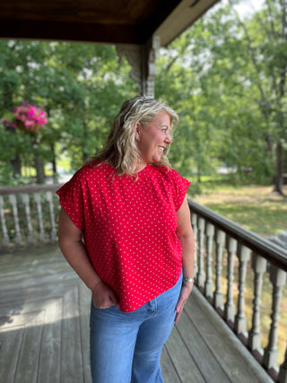 Polka Dot Relaxed Top