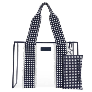 Case-Mate Navy Gingham Jelly Tote Bag