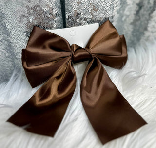 Brown Clip In Bow