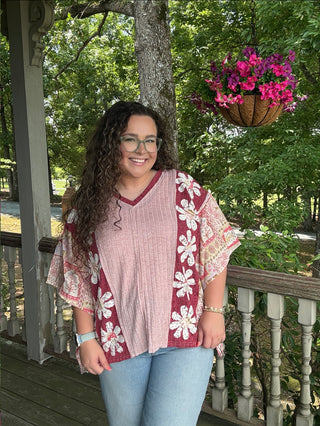 Pink Patchwork Top