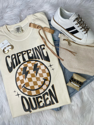 Caffeine Smiles Queen Tee