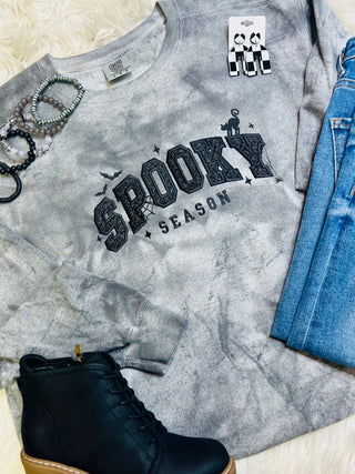Spooky Season Applique Embroidered Crewneck