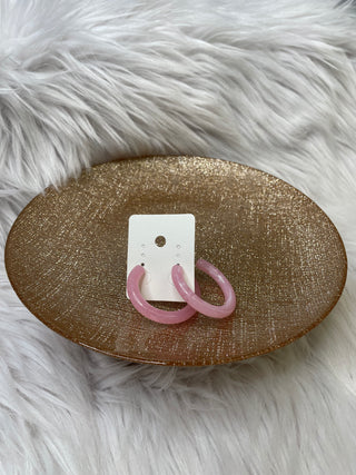 Large Pink Hoops