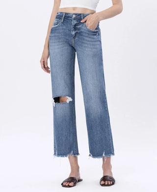 High Rise Slim Wide Jean