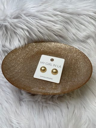 My Girl In LA Gold Stud Earrings