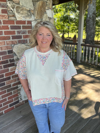 Thermal and Gauze with Floral Mix and Match Top