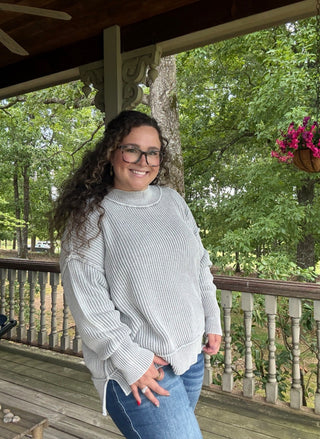 Sleet Side Slit Oversized Sweater