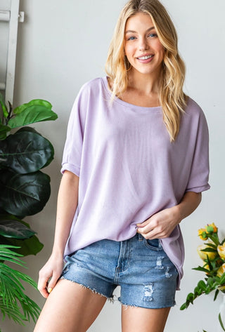 Lavender Thermal Oversized Top