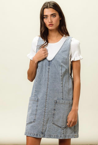 Washed Denim Dress