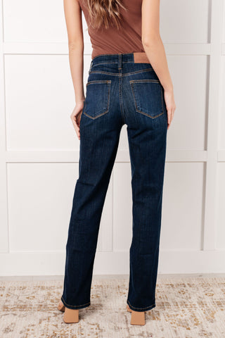 Alaina High Rise Classic Straight Jeans