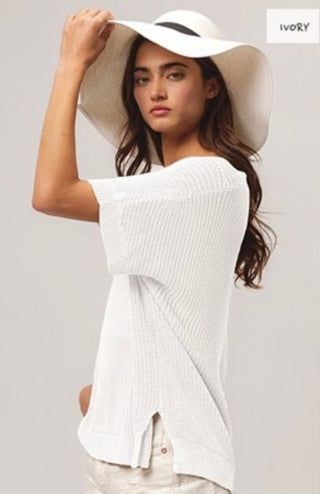 Ivory Dolman Sleeve Sweater