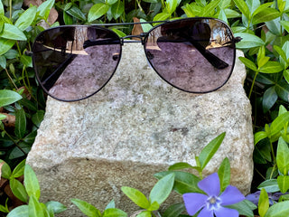 Purple Haze & Black Aviators Sunglasses