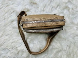 Taupe Mini Flap Crossbody