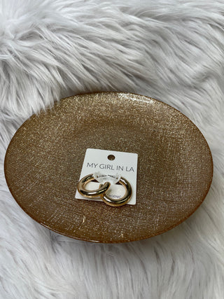 Small My Girl In LA Gold Hoops