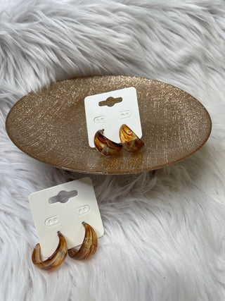 Small Brown Hoops