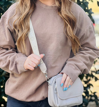 Taupe Mini Flap Crossbody