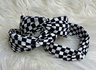 Black & White Checkered Headband