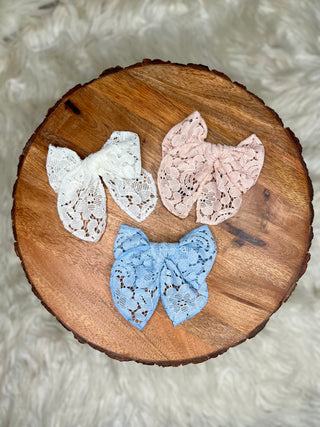 Small Lace Bow- Multiple Colors