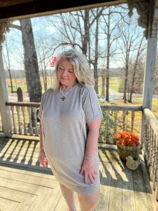 Sleet Slub Short Sleeve Pocket Dress