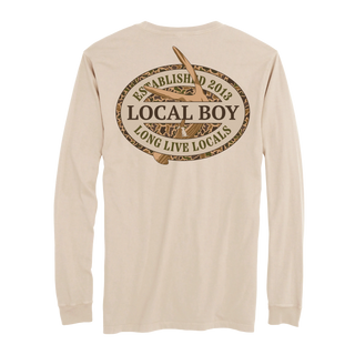 Old School Antler Oval Long Sleeve T-Shirt