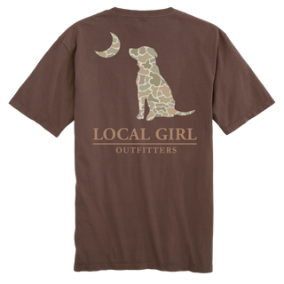 Local Girl Forest Camo Desert Dog & Moon T-Shirt