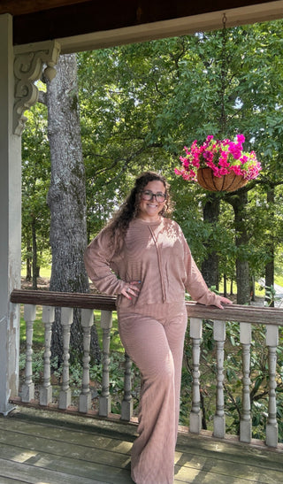Mocha Ribbed Set