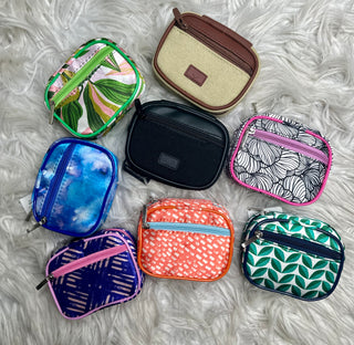 Green Pattern Pill Organizer Bag