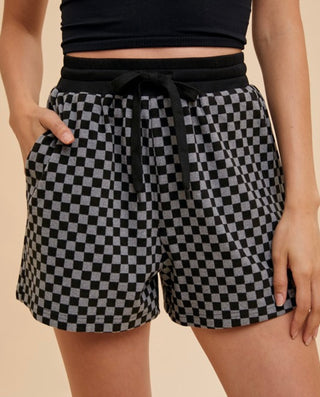 Black Checker Shorts