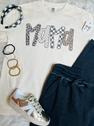 Ivory Multi Print Mama Tee