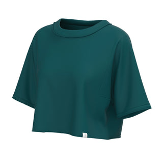 Local Girl Boxy Crop T-Shirt Teal