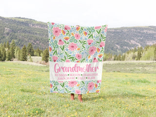 PREORDER Custom Wild Flowers Family Blanket