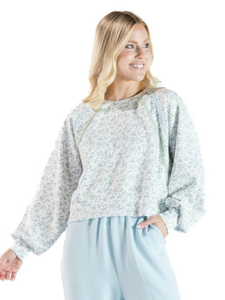 Blue Flowers Pullover