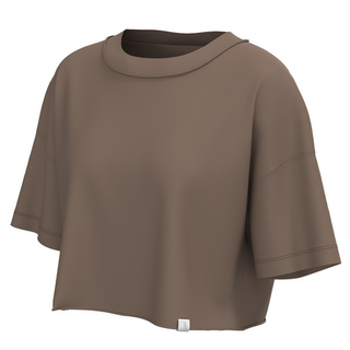 Local Girl Boxy Crop T-Shirt Cocoa