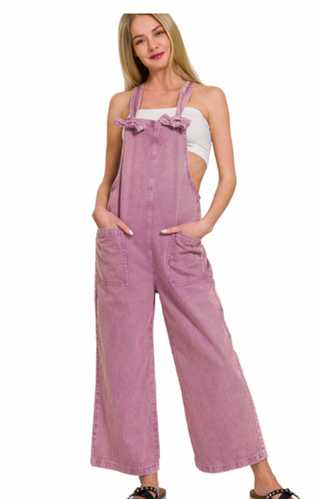 Berry Violet Overall Jumpsuit