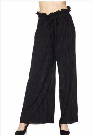 Black Flow Tie Pants