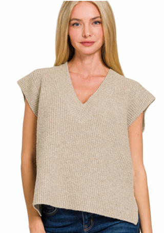 Ash Mocha Sweater Vest Top