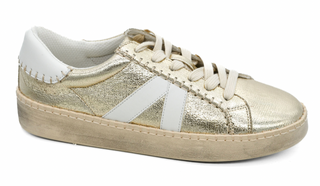 Friend Zone Gold Crinkle Metallic Sneakers