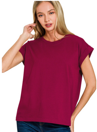 Cabernet Round Neck Tee