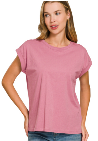 Light Rose Round Neck Tee