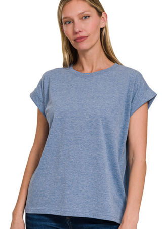 Blue Round Neck Tee